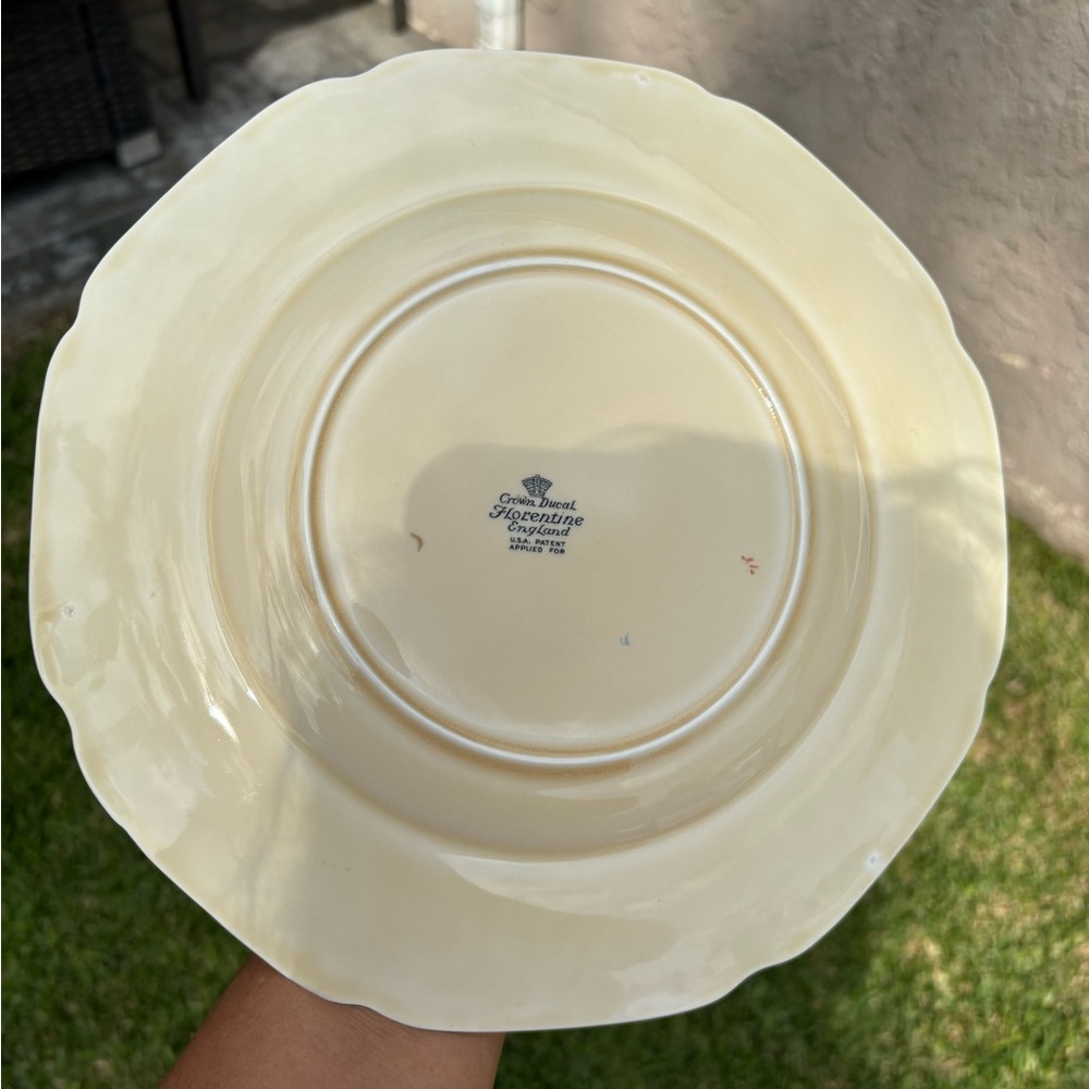 Crown Ducal Florentine England 1954 Embossed 10 1/4” Dinner Plate VHTF - Picture 5 of 9